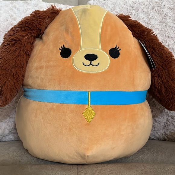 Squishmallows Disney Lady 14” HTF NWT from Lady & the Tramp Super Fluffy Ears!